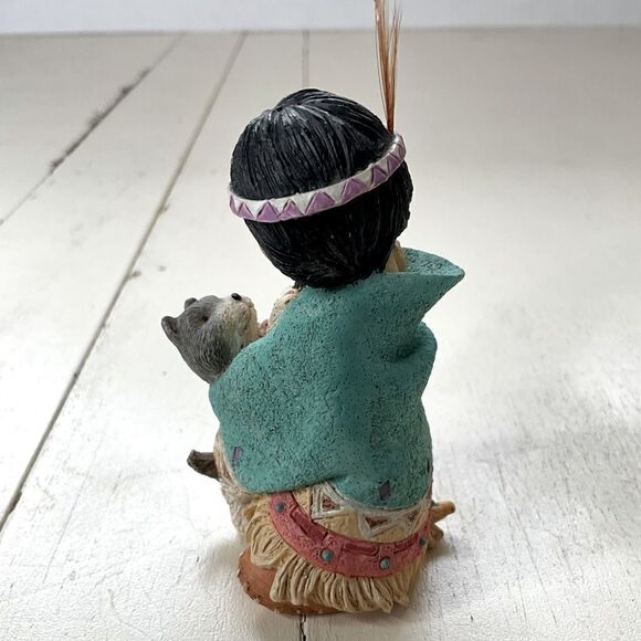 Enesco 1994 Friends of The Feather Dances With Wolf Vintage Collectable Figurine - Picture 5 of 9